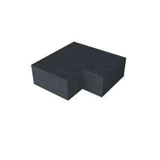 Schellevis Trap Hoekstuk 90° (40/20) Binnen Carbon 60x60 cm