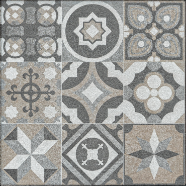 GeoProArte® Mosaic 60x60x4 Md Taupe Deco