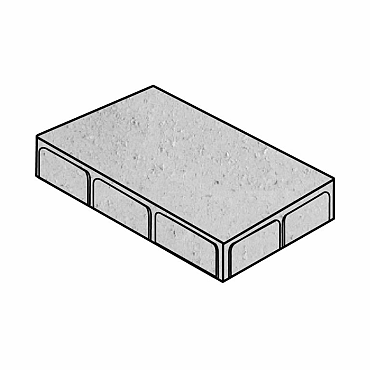 damme ongetrommeld 30x20x6 grijs