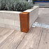 ECCOborders Betotop Border Corten 15x43 cm Hoekstuk